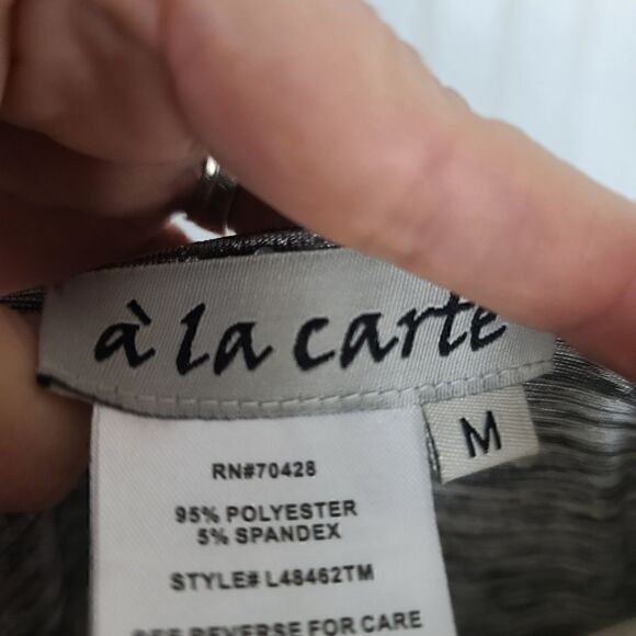 A LA Carte Metallic Long Sleeve Blouse NWT SIZE MEDIUM - Picture 5 of 8